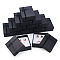 Cardboard Jewelry Set Boxes, Jewelry Package Supplies, Rectangle with Bowknot, Black, 9x7x3cm
