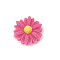 Resin Cabochons, Flower/Daisy, Deep Pink, 23x22x7mm