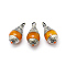 Handmade Tibetan Style Pendants, with Beeswax, teardrop, Saffron Yellow, Antique Silver, 33x16mm, Hole: 3.5mm