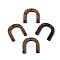 Walnut Wood Chandelier Components Links, Letter u, Saddle Brown, 24.5x25x3mm, Hole: 2mm