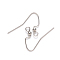 Tarnish Resistant 304 Stainless Steel Earring Hooks, Ear Wire, with Horizontal Loop, Stainless Steel Color, 17x22mm, Hole: 2mm, 21 Gauge, Pin: 0.7mm