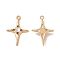Rack Plating Alloy Resin Pendants, Nickel Free, Star Charms, Golden, 29.5x20x4.5mm, Hole: 1.8mm