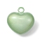 Spray Printed Alloy Bell Pendants, Heart, Dark Sea Green, 22.5x22.5x16.5mm, Hole: 3mm