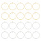 20Pcs 2 Colors Brass Connector Charms, Ring Links, Real Gold Plated & Real Platinum Plated, 28x25x1mm, Hole: 1mm, 10pcs/color