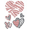 Glass Hotfix Rhinestone, Iron on Appliques, Costume Accessories, for Clothes, Bags, Pants, Leopard Print, Heart, 297x210mm