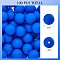 100Pcs Silicone Beads Round Rubber Bead 15MM Loose Spacer Beads for DIY Supplies Jewelry Keychain Making, Dark Blue, 15mm
