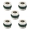 201 Stainless Steel Polymer Clay Rhinestone Inlaid Beads, Column, Stainless Steel Color, Emerald, 7x5mm, Hole: 3mm