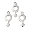 Non-Tarnish 304 Stainless Steel Charms, Male Gender Sign Charm, Stainless Steel Color, 12.5x6x1mm, Hole: 1.4mm
