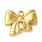 304 Stainless Steel Pendants, Bowknot Charm, Real 18K Gold Plated, 12.5x15x2mm, Hole: 2mm