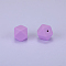 Hexagonal Silicone Focal Beads, Lavender, 23x17.5x23mm, Hole: 2.5mm