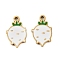 Vegetables 304 Stainless Steel Enamel Charms, Ion Plating(IP), Golden, Radish, 14.5x9x1.5mm, Hole: 1.4mm