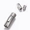 Tarnish Resistant 304 Stainless Steel Bayonet Clasps, Stainless Steel Color, 30x10mm, Hole: 8mm