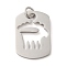 Non-Tarnish Hollow 304 Stainless Steel Pendants, with Jump Ring, Stainless Steel Color, Rectangle Charm, 31.5x21.5x1.4mm, Hole: 5.5mm