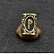 Tibetan Style Alloy European Beads, Large Hole Beads, Column with Rune Symbol Pattern, Antique Bronze, 13x10mm, Hole: 6mm