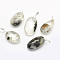 Natural Quartz Pendants, Mixed Shapes, 30~66x18~52x3~14mm, Hole: 2mm