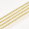 Brass Ball Chains, with Spool, Soldered, Cadmium Free & Nickel Free & Lead Free, Golden, 1.2mm, about 100yard/roll