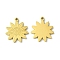 Ion Plating(IP) 304 Stainless Steel Manual Polishing Pendants, Flower Charm, Golden, 19x16.5x1.5mm, Hole: 1.5mm
