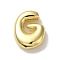 Rack Plating Brass Pendants, Balloon Letter Charms, for Personalized Name Necklaces Making, Cadmium Free & Lead Free, Long-Lasting Plated, Real 18K Gold Plated, Letter G, 22x16.5x6.5mm, Hole: 2.5x2mm