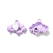 Alloy Chandelier Component Links, Spray Painted, Lead Free & Cadmium Free, Cloud with Heart, Purple, 19x21x4.5mm, Hole: 1.8mm