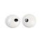 White and Black Flat Round Cartoon Resin Cabochons, Round, 13x4mm