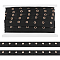 BENECREAT 5 Yards Black Cotton Eyelet Tape, 1 inch Wide Grommet Twill Tape Trim Ribbon Strip with Gold Metal Eyelet Ring for Corset Shirt Shoes Sewing Crafts Making