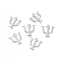 Non-Tarnish 304 Stainless Steel Charms, Greek Alphabet, Stainless Steel Color, Letter.Y, 14x14.5x1mm, Hole: 1.2mm