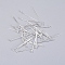 Brass Ball Head Pins, Silver, 25mm, Pin: 0.5mm, about 900~1000Pcs/Bag