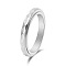 304 Stainless Steel Rotatable Rhombus Faceted Finger Rings, Stainless Steel Color, US Size 8(18.1mm)