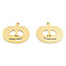 Ion Plating(IP) 201 Stainless Steel Pendants, Halloween Style, Pumpkin Jack-O'-Lantern, Real 18K Gold Plated, 21x25x1mm, Hole: 1.4mm