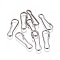 Tarnish Resistant 304 Stainless Steel Keychain Clasp Findings, Stainless Steel Color, 25x8.4x2mm, Hole: 22.5x3~6mm