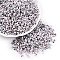 Baking Paint Glass Seed Beads, Round Hole, Peanut, Light Grey, 4.5x2.5x2.5mm, Hole: 1mm, about 4500pcs/pound