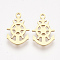 201 Stainless Steel Pendants, Laser Cut Pendants, Anchor & Helm, Golden, 16.5x10.5x1mm, Hole: 1.4mm