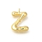 Rack Plating Brass Pendants, Cadmium Free & Lead Free, Letter A~Z Charms, Letter Z, 24.5x17x6.5mm, Hole, 2mm