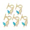 Rack Plating Brass Micro Pave Cubic Zirconia Toggle Clasps, with Synthetic Opal, Cadmium Free & Lead Free, Long-Lasting Plated, Real 18K Gold Plated, Butterfly, Butterfly, 40mm
