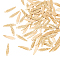 Brass Pendants, Etched Metal Embellishments, Feather, Light Gold, 17x4x0.3mm, Hole: 1mm, 150pcs/box