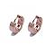 Brass Huggie Hoop Earrings, Rose Gold, 4x8.5x2.3mm