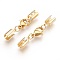304 Stainless Steel Lobster Claw Clasps, with Cord Ends, Golden, 38mm