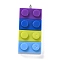 Resin Pendants, with Platinum Iron Loop, Toy Bricks, Colorful, 36x15.5x8mm, Hole: 2.6mm