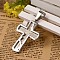 Tarnish Resistant 304 Stainless Steel Latin Cross Big Pendants, Stainless Steel Color, 46.5x30x3.5mm, Hole: 7x11mm