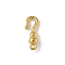 304 Stainless Steel S-Hooks, Golden, 13.5x5x3.5mm, Hole: 1mm