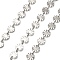 304 Stainless Steel Flower Link Chains, Stainless Steel Color, 8.5x6x2.5mm
