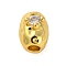 Rack Plating Brass Micro Pave Cubic Zirconia Beads, Cadmium Free & Lead Free, Long-Lasting Plated, Cloumn, Real 18K Gold Plated, 6x5mm, Hole: 1.6mm