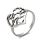 Non-Tarnish 201 Stainless Steel Finger Rings, Hollow Out Heart Wide Band Rings for Women, Stainless Steel Color, Inner Diameter: 18mm, Heart: 16.5x15.5x1mm