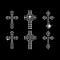 Glass Hotfix Rhinestone, Iron on Appliques, Costume Accessories, for Clothes, Bags, Pants, Cross, 297x210mm