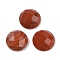 Natural Red Jasper Cabochons, Half Round/Dome, Faceted, 16x5.5~6mm