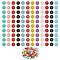 120Pcs 12 Colors Golden Plated Alloy Charms, with Enamel, Enamelled Sequins, Flat Round with Letter, Letter.Y, 14x12x2mm, Hole: 1.5mm, 10pcs/color
