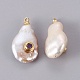 Подвески из натурального пресноводного жемчуга PEAR-F008-31G-07-2
