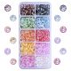 500шт 10 цвета хрустящие стеклянные бусины GLAA-SZ0001-56-1