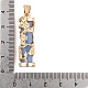 Подвески на колоннах из синтетического светящегося камня FIND-C058-01G-02-4