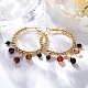 Круглые серьги-кольца из латуни EJEW-R014-16G-1